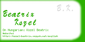 beatrix kszel business card
